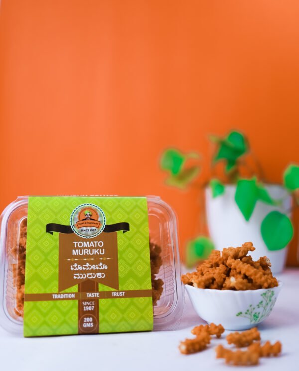Tomato Muruku: Tangy Crispy Snack 🍅(200 Gm) - Image 2